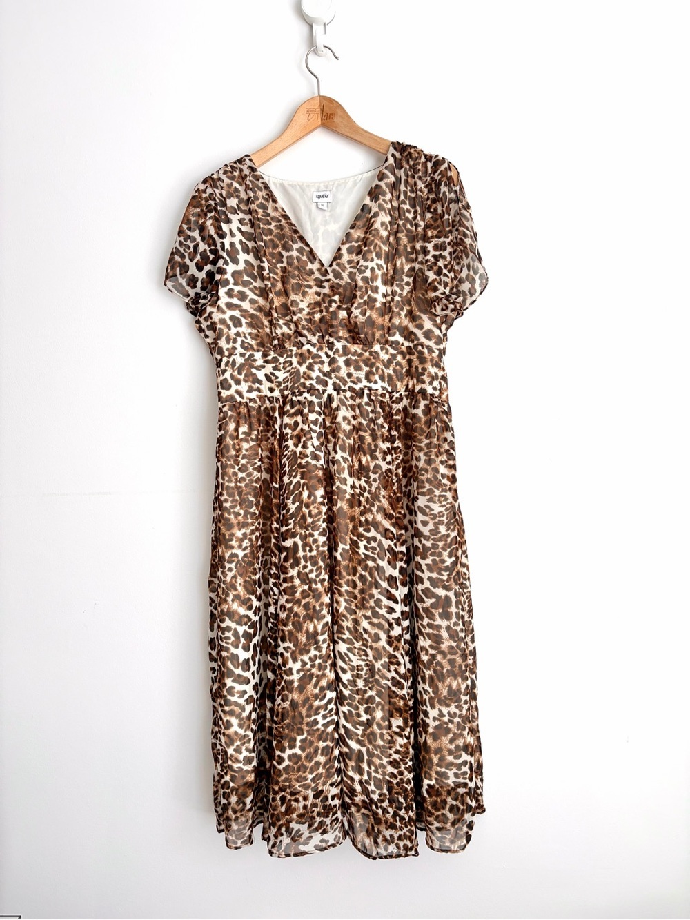 Chiffon Animal Print Midi Dress